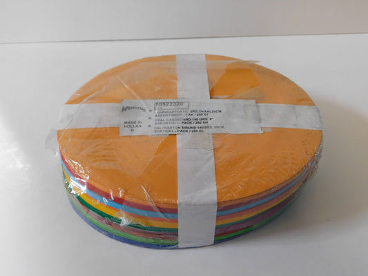 Folding Paper Oval 4.72"x6.3" 250 Sheets - 140 g - 10 Assorted Colors