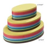 Folding Paper Oval - 250 Sheets - 140 g - 10 Assorted Colors (small or large)