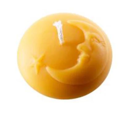 Beeswax Candle Moon and Star