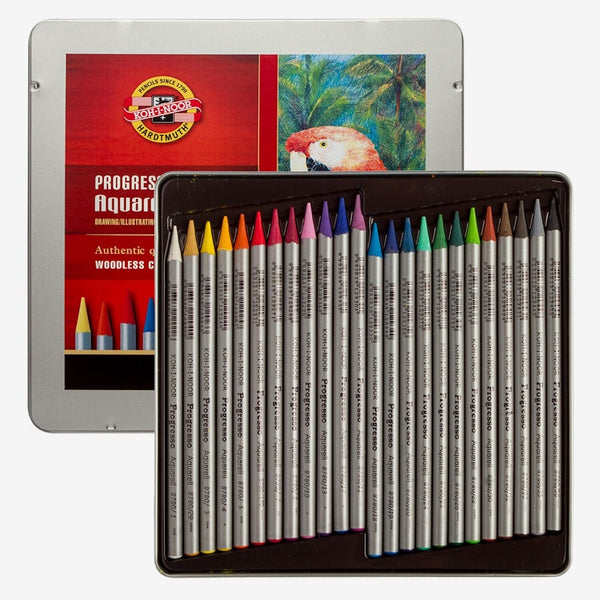 Progresso Woodless Watercolor Pencils - 24 Assorted Colors