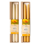 Dipam Taper Candles 9.8 x 0.9 inches - pair (beeswax or ivory)