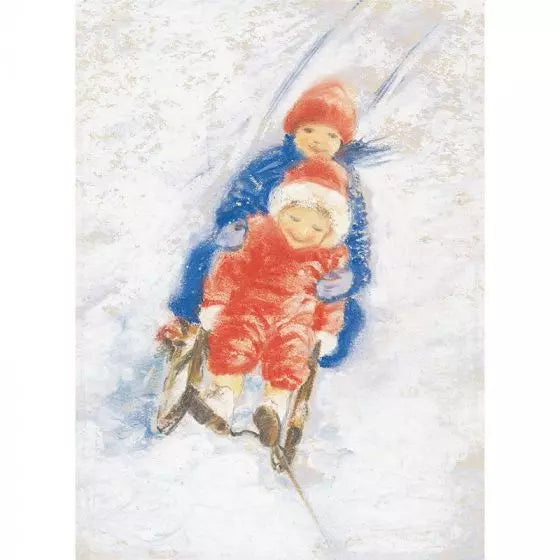 Marjan van Zeyl Postcards - Sledding