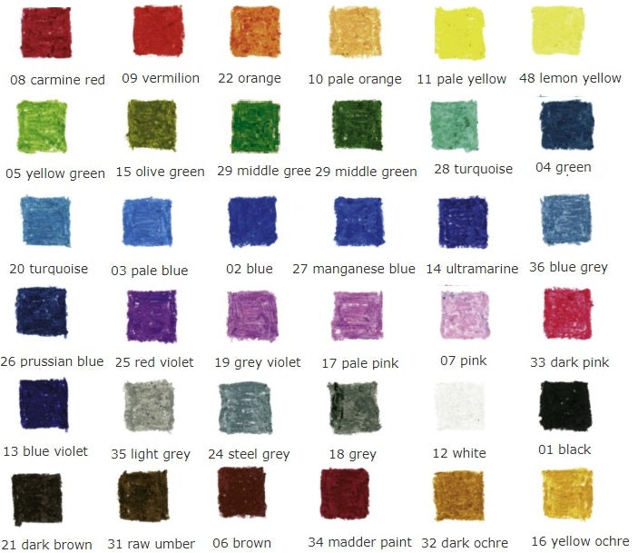 Mercurius Blackboard Pastel Chalk - 12 Assorted Colours